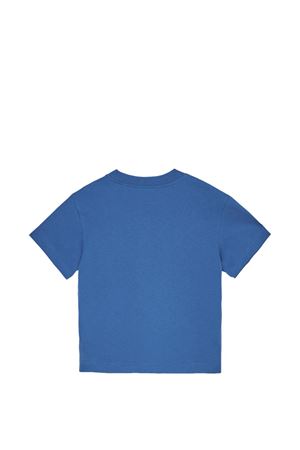 t-shirt in tessuto blu PALM ANGELS KIDS | PBAA003S26JER002060